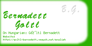 bernadett goltl business card